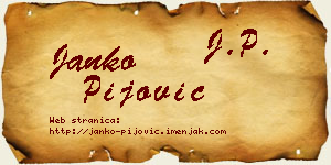 Janko Pijović vizit kartica